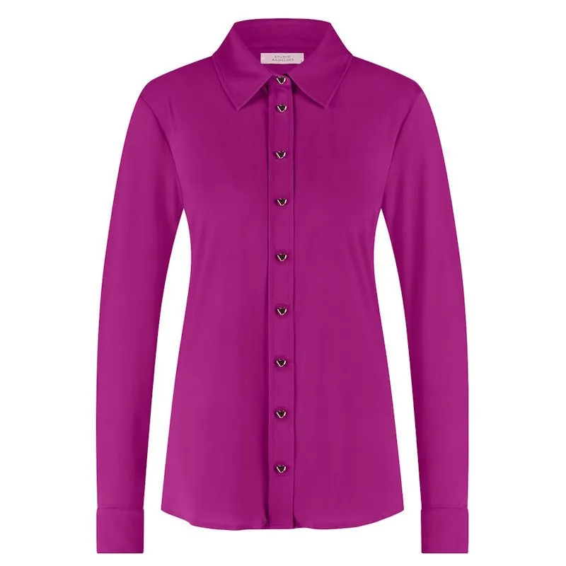 Magenta blouse Bobby hearts