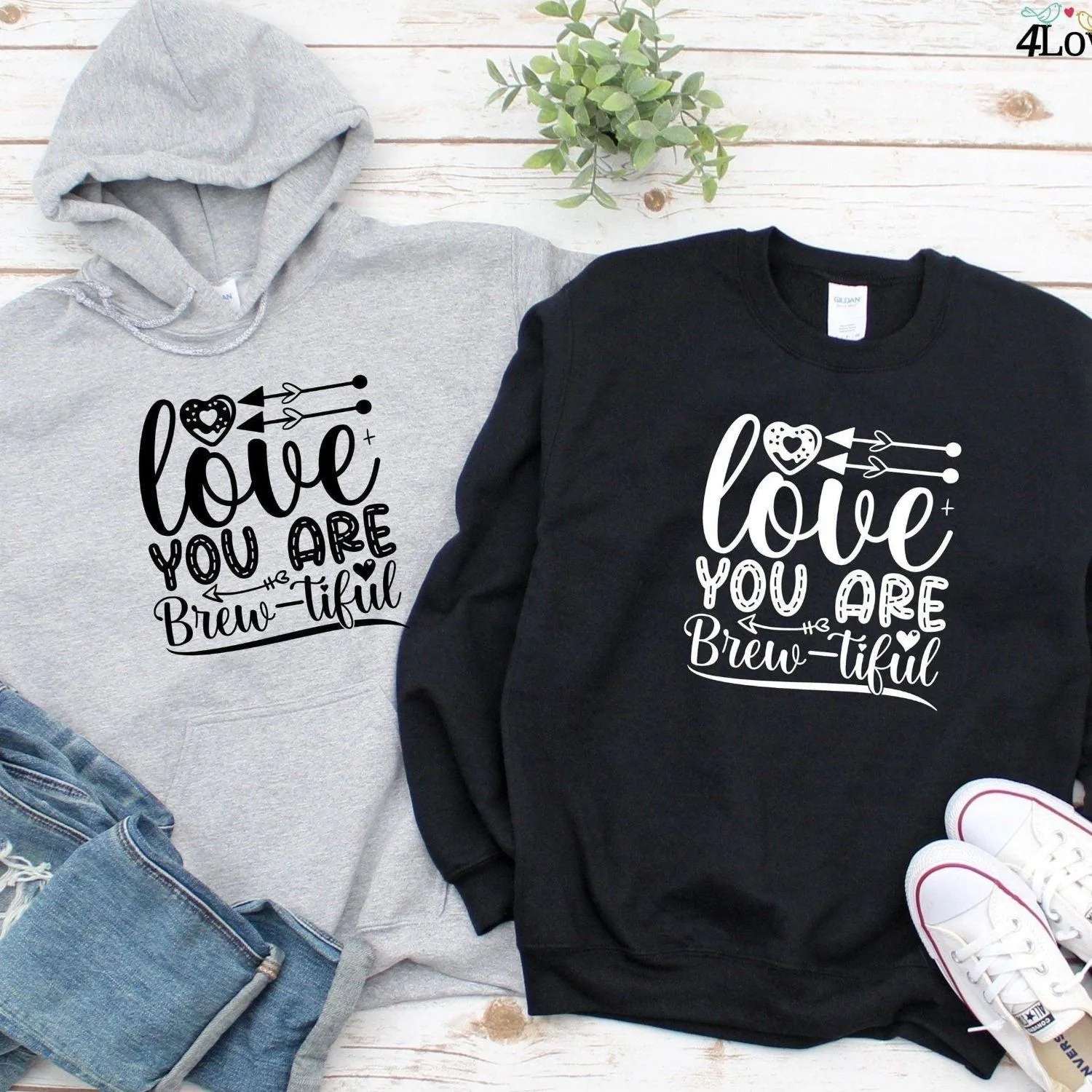 Matching Set: Love You Are Brew-tiful - Perfect Couple Gift for Valentine's Day!