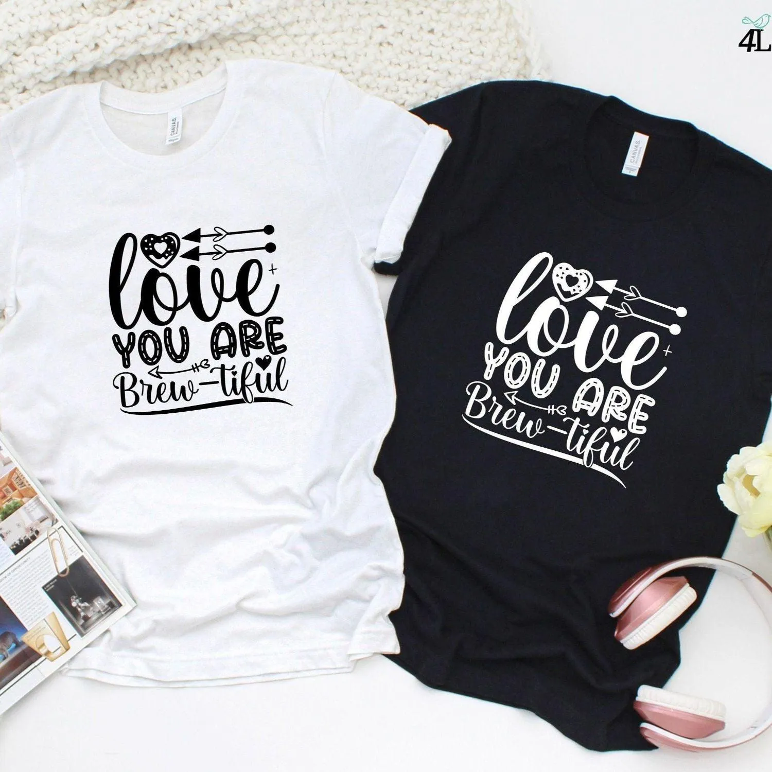 Matching Set: Love You Are Brew-tiful - Perfect Couple Gift for Valentine's Day!