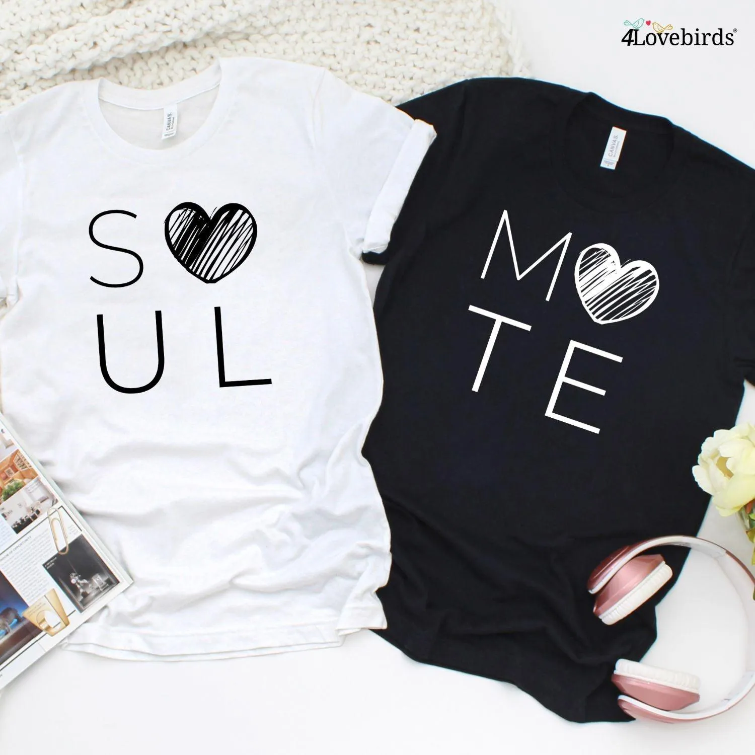 Matching Soul Mate & Valentines Set: Honeymoon & Wedding Outfits for Couples