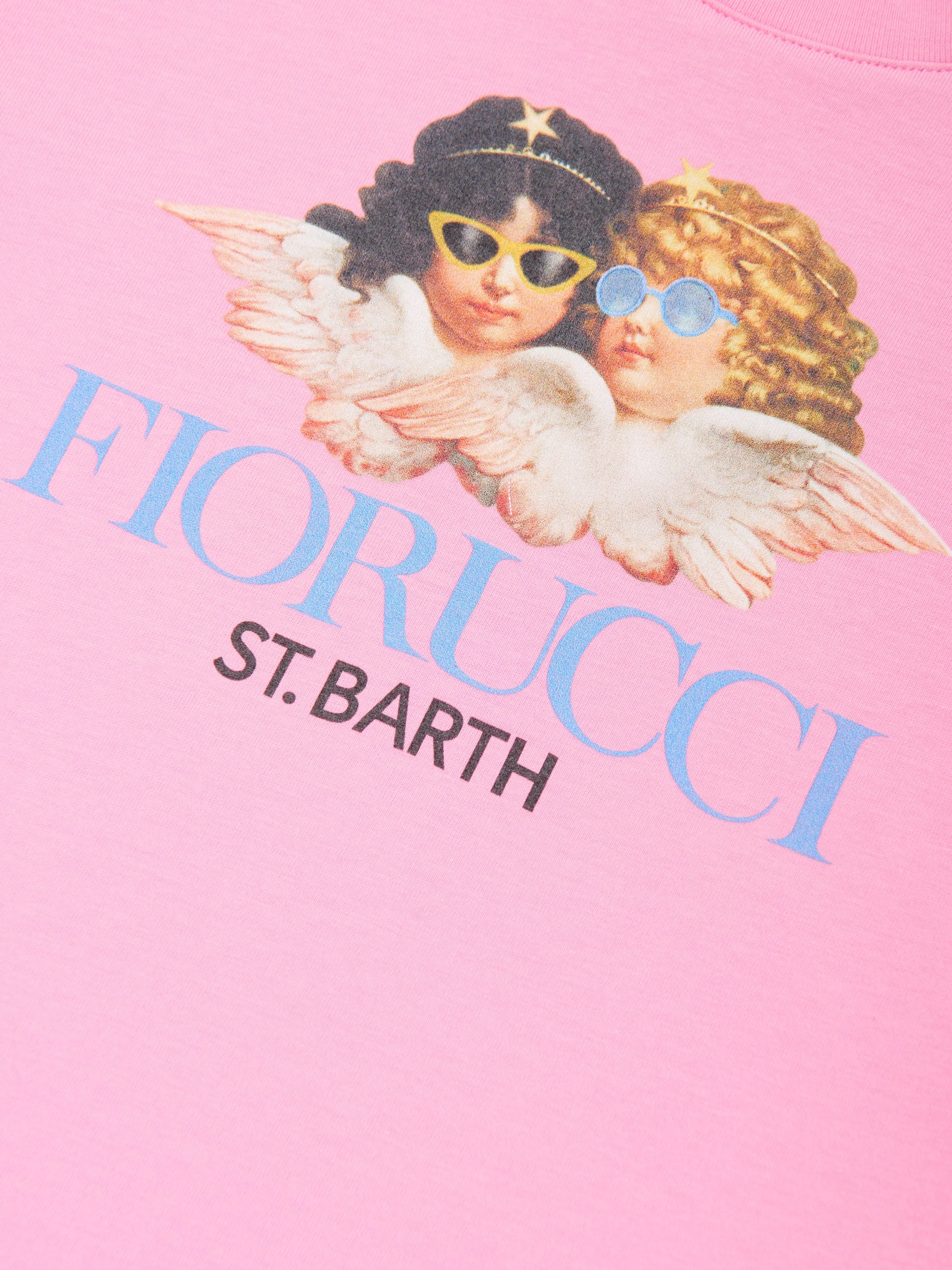 MC2 Saint Barth Girls Fiorucci Angels T-Shirt in Pink