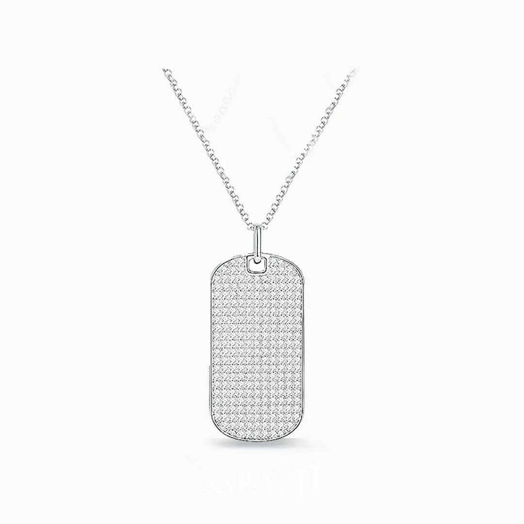 Men's Diamond Necklace Pendant 42 cm