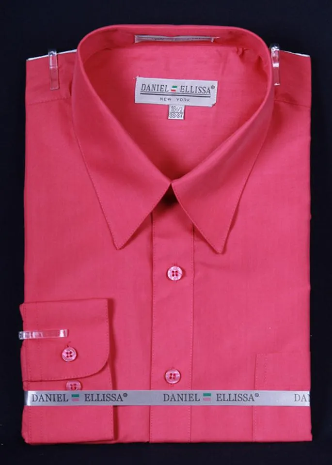 Men's Fuchsia Long Sleeve Dress Shirt