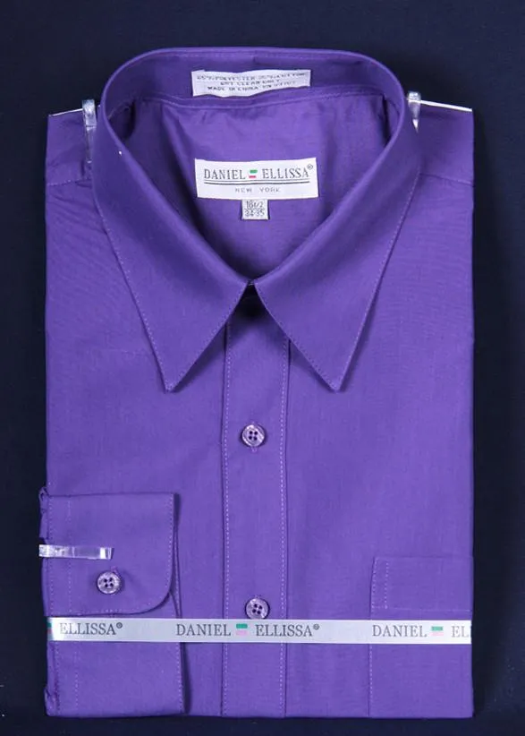 Men's Purple Long Sleeve Dress Shirt