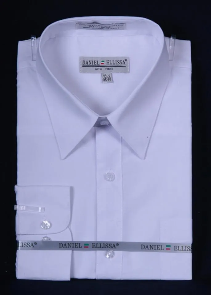 Men's White Long Sleeve Dress Shirt