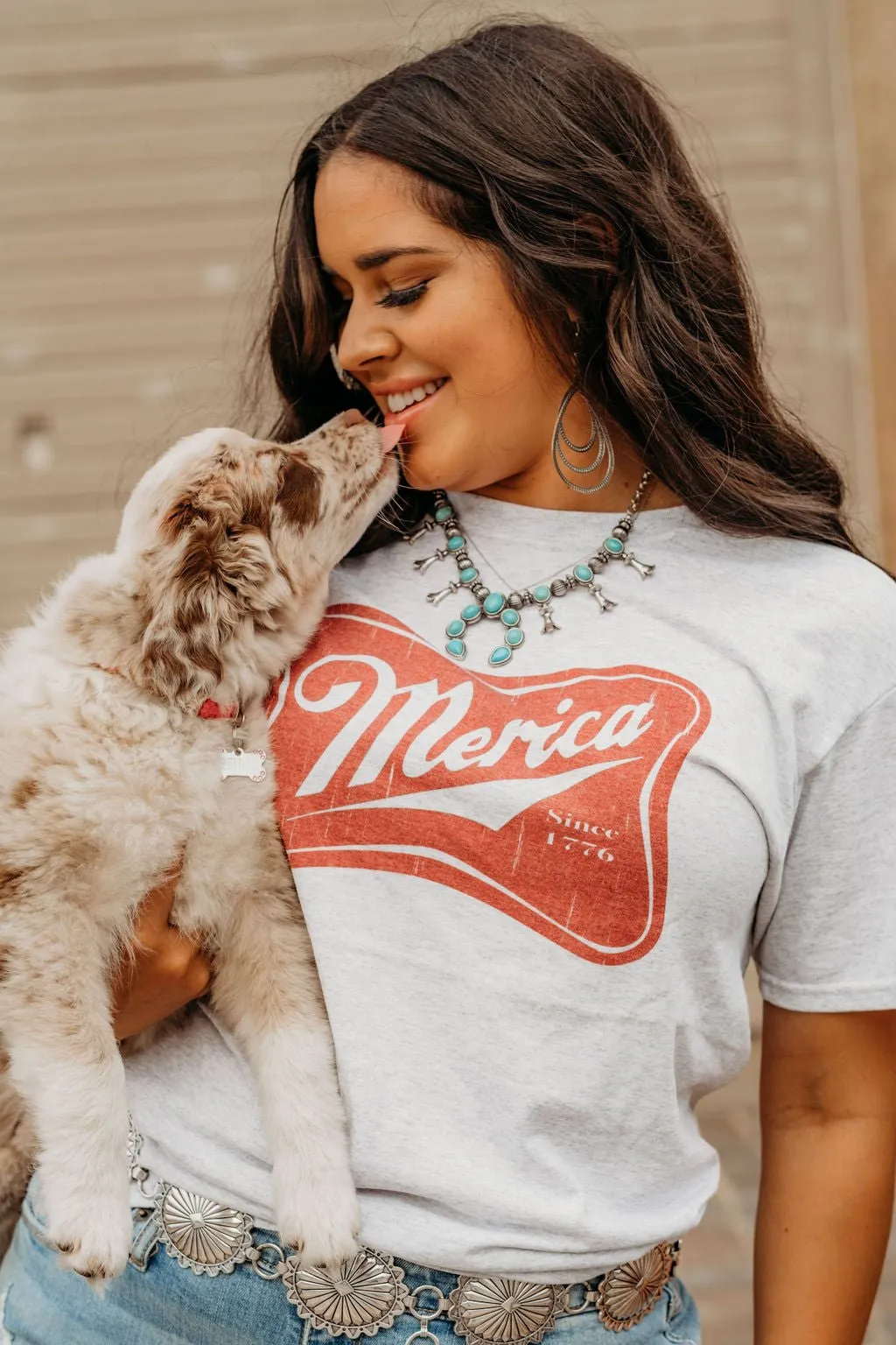 Merica Red Logo Graphic Tee