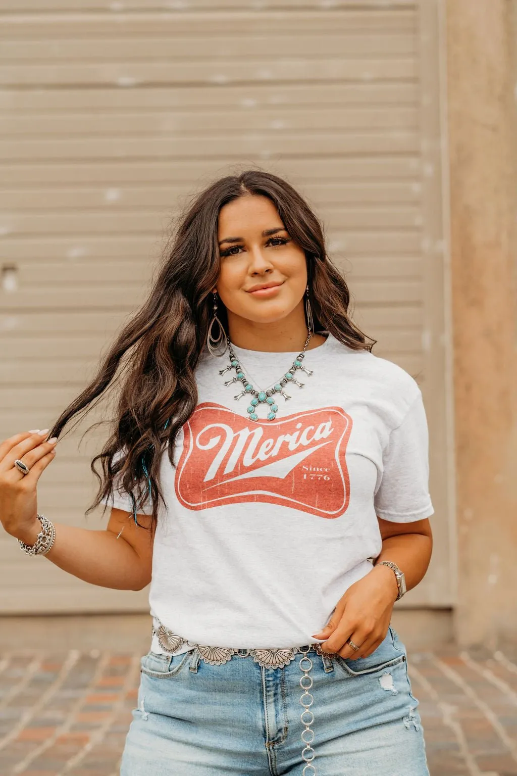 Merica Red Logo Graphic Tee