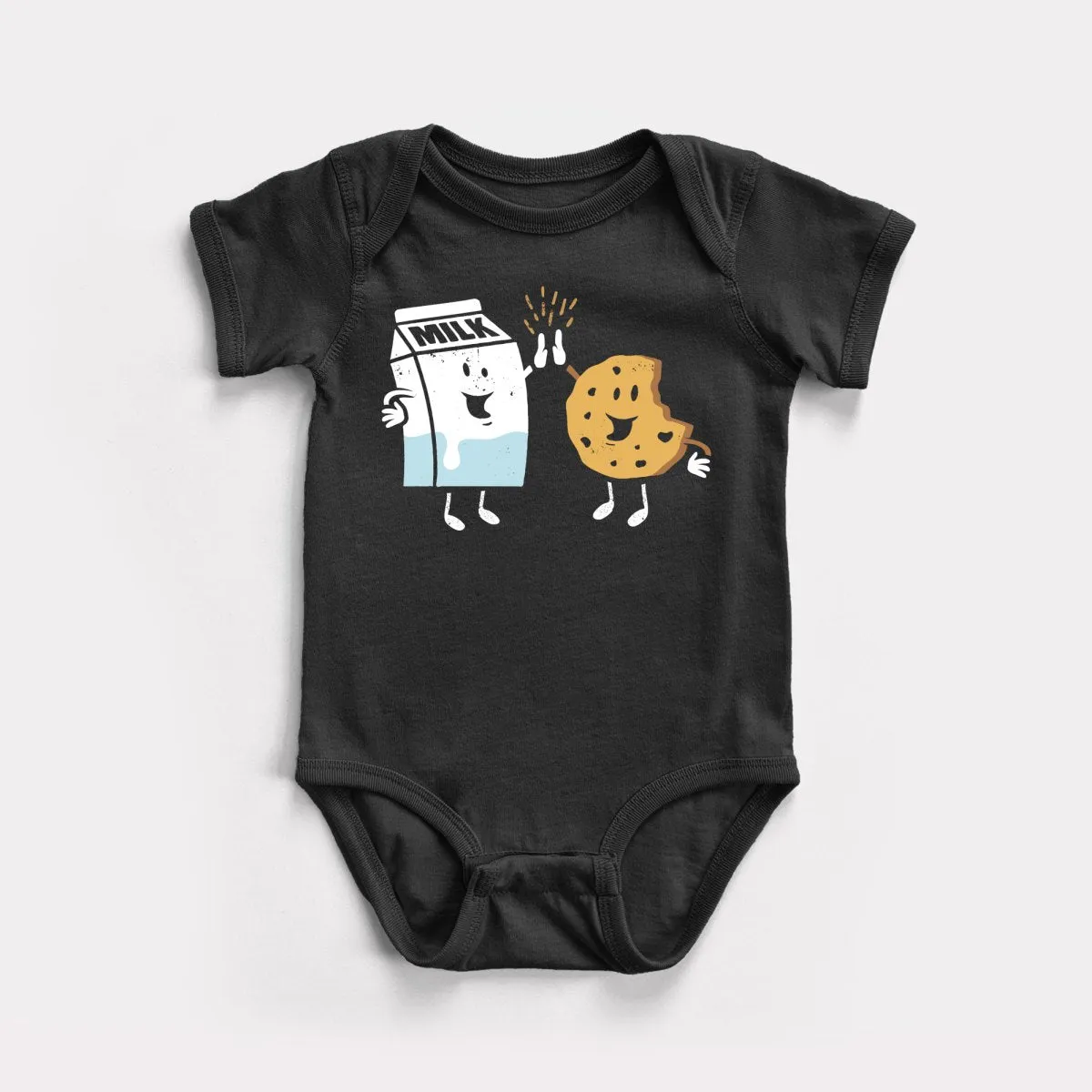 Milk And Cookies High Five Baby Bodysuit