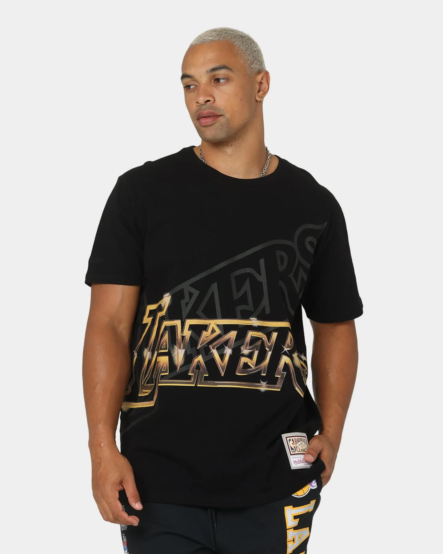 Mitchell & Ness Los Angeles Lakers Big Face 4.0 Short Sleeve T-Shirt Black