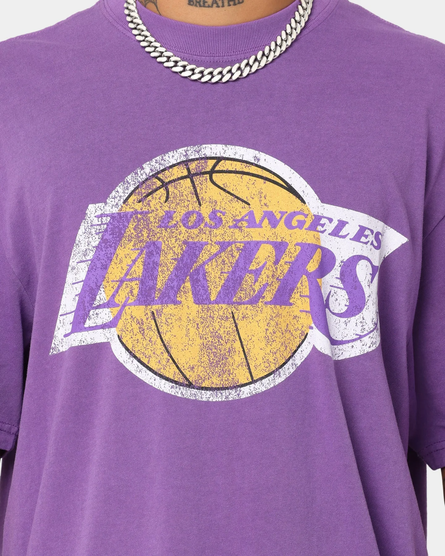 Mitchell & Ness Los Angeles Lakers Vintage Finals T-Shirt Faded Purple