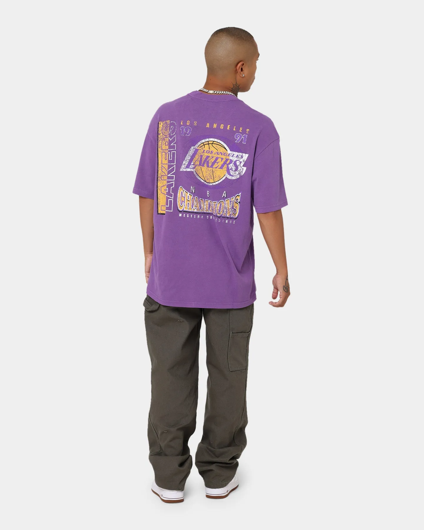 Mitchell & Ness Los Angeles Lakers Vintage Finals T-Shirt Faded Purple