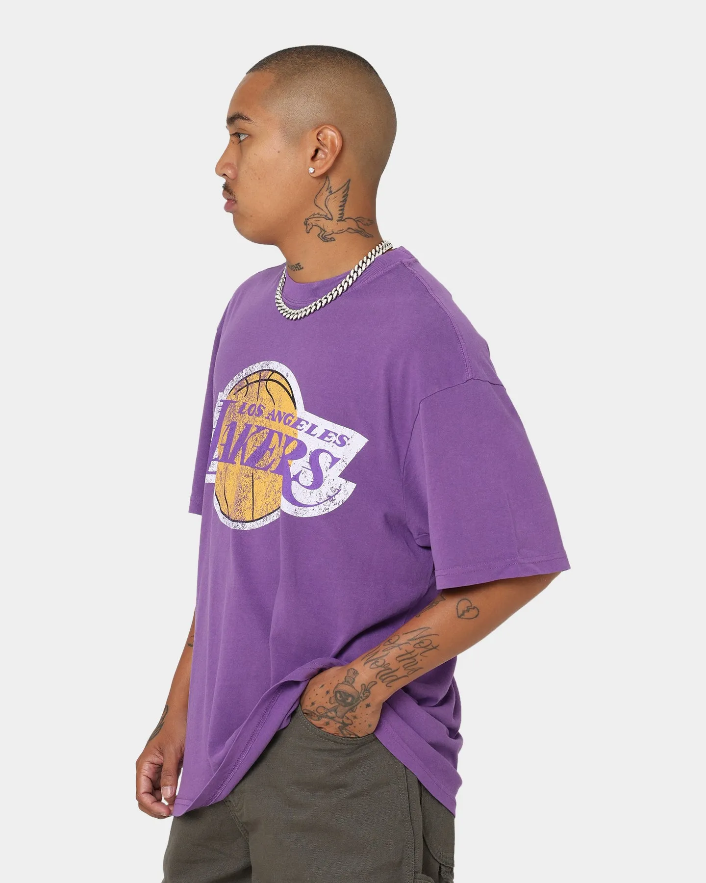 Mitchell & Ness Los Angeles Lakers Vintage Finals T-Shirt Faded Purple