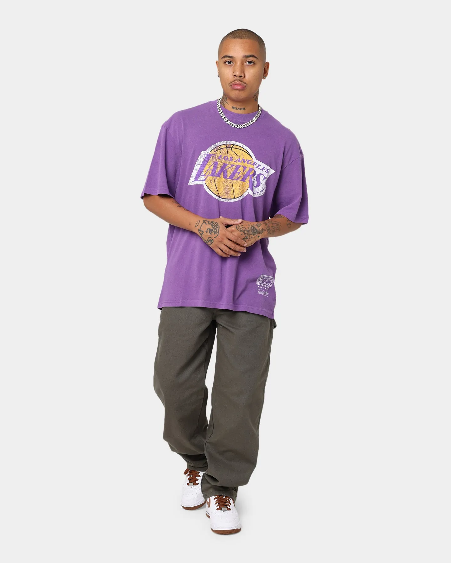 Mitchell & Ness Los Angeles Lakers Vintage Finals T-Shirt Faded Purple