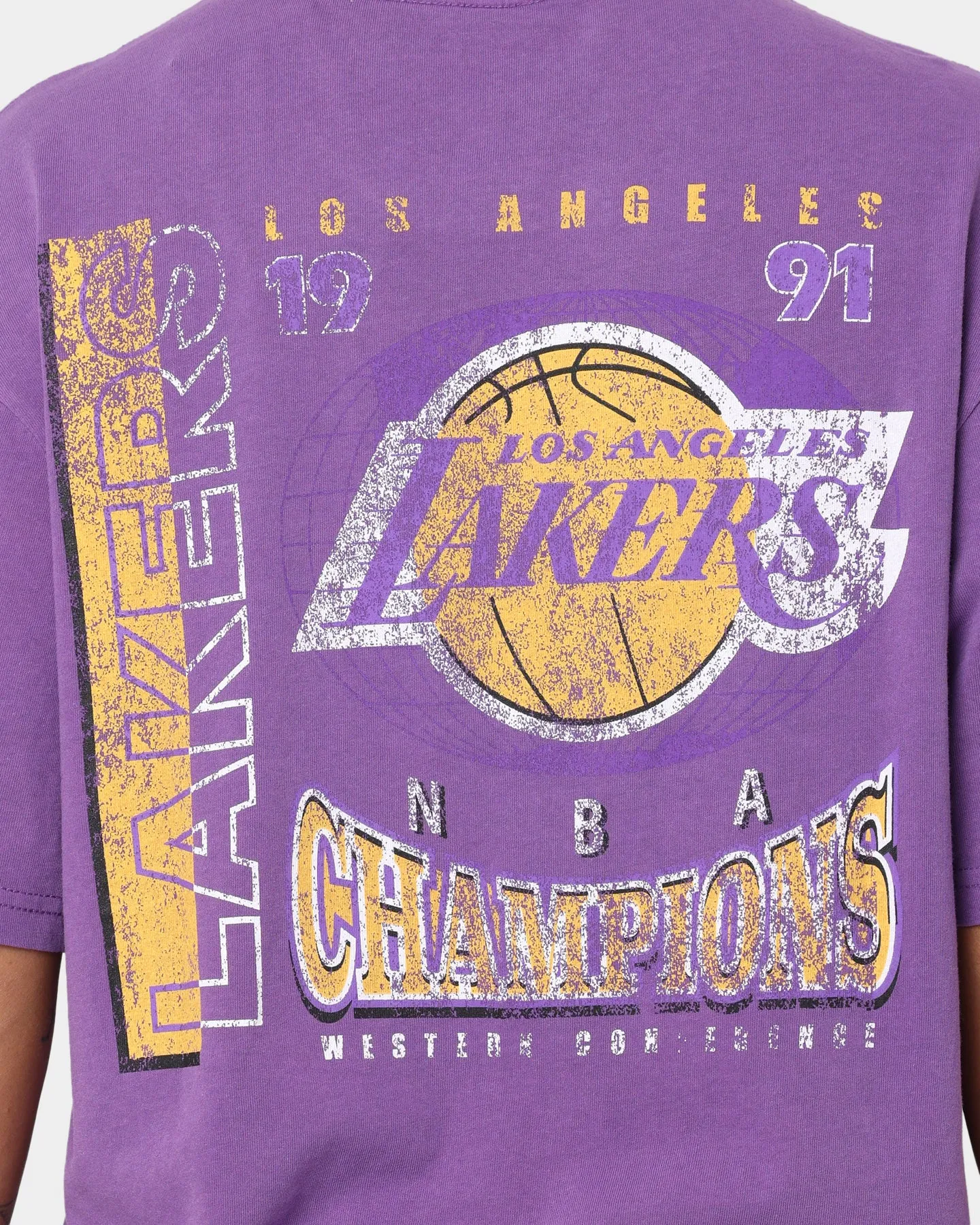 Mitchell & Ness Los Angeles Lakers Vintage Finals T-Shirt Faded Purple