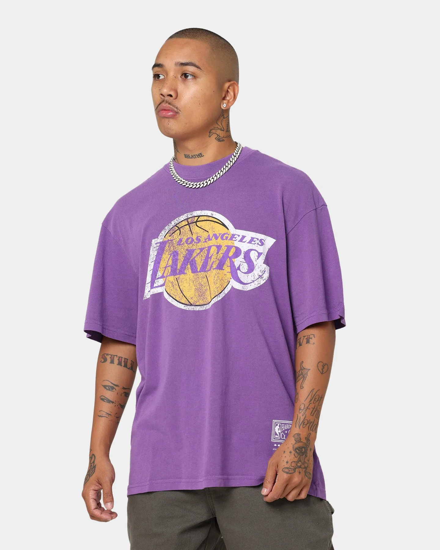 Mitchell & Ness Los Angeles Lakers Vintage Finals T-Shirt Faded Purple