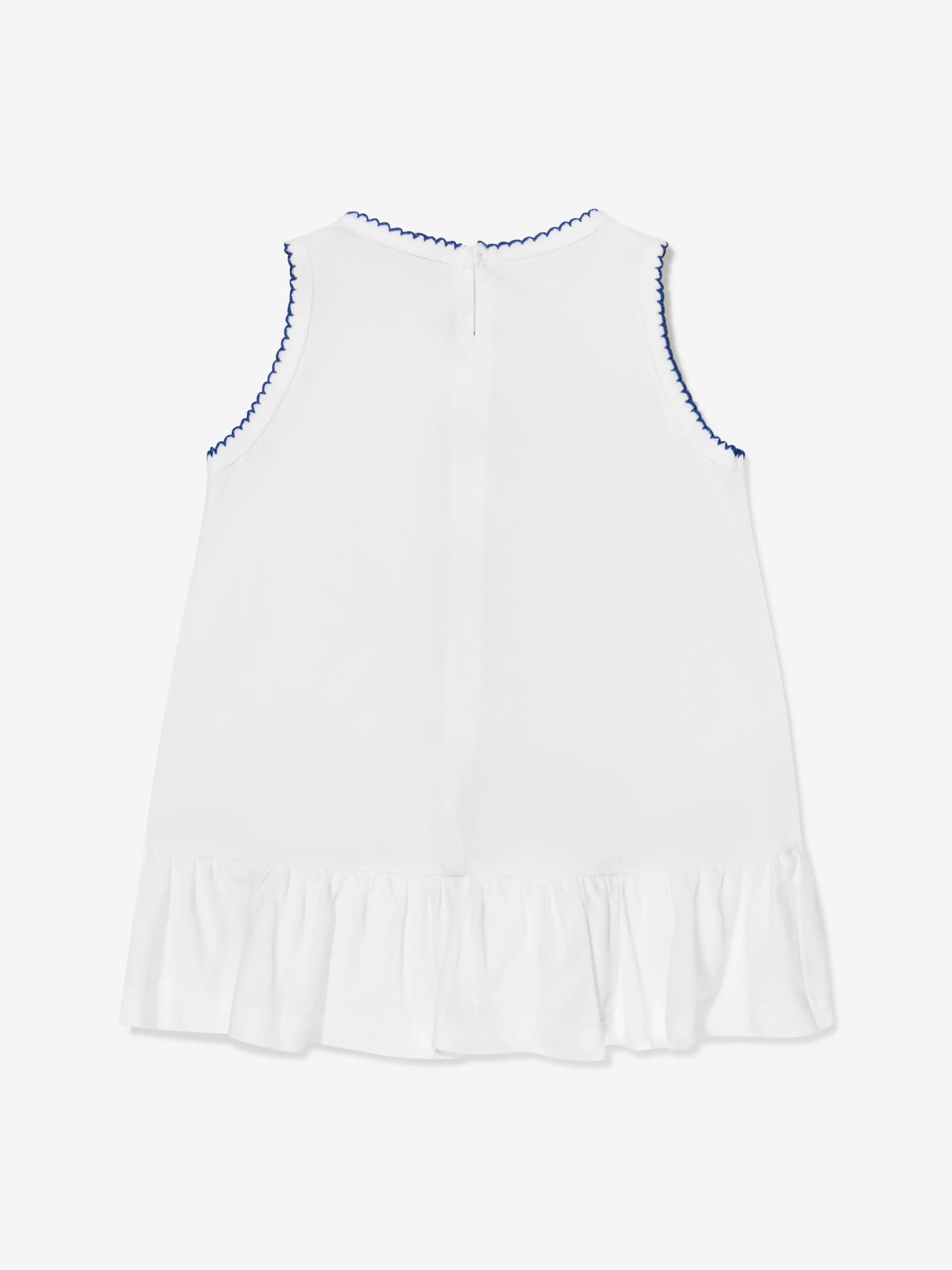 Monnalisa Baby Girls Sleeveless Maxi T-Shirt in White