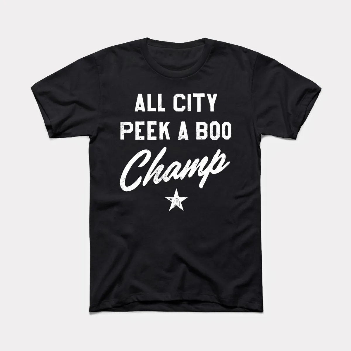 Peek A Boo Champ Adult Unisex Tee