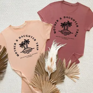 Personalized Mother Daughter Vacation Shirts