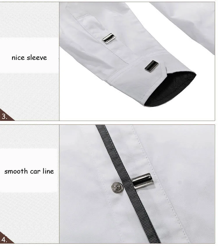 Rock Style Slim Fit Big Collar Men Shirt