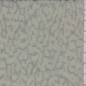 Sage Abstract Jacquard Chiffon Fabric