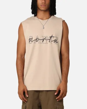 Saint Morta Interlock Oversized Muscle T-Shirt Stone