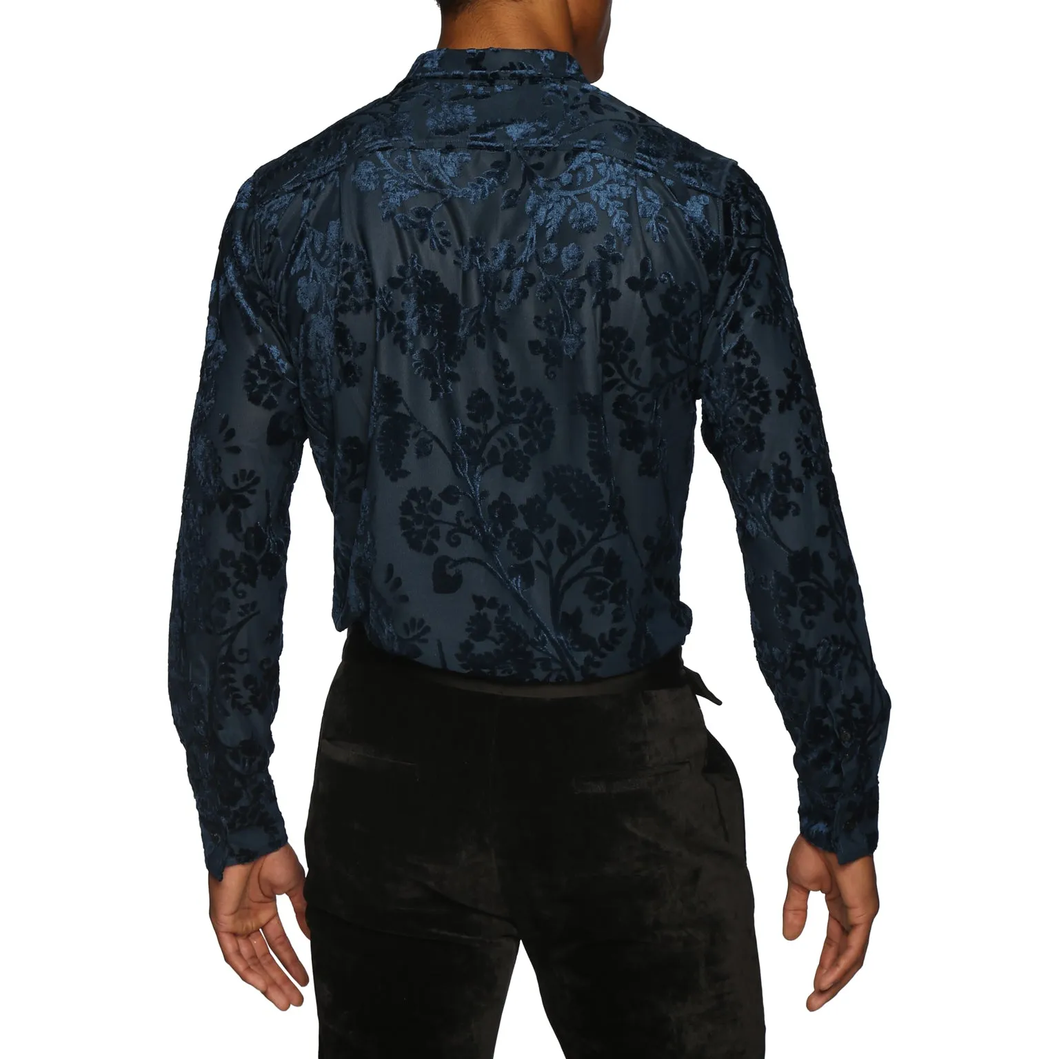 Sapphire Fontainebleau Cut Velvet Shirt