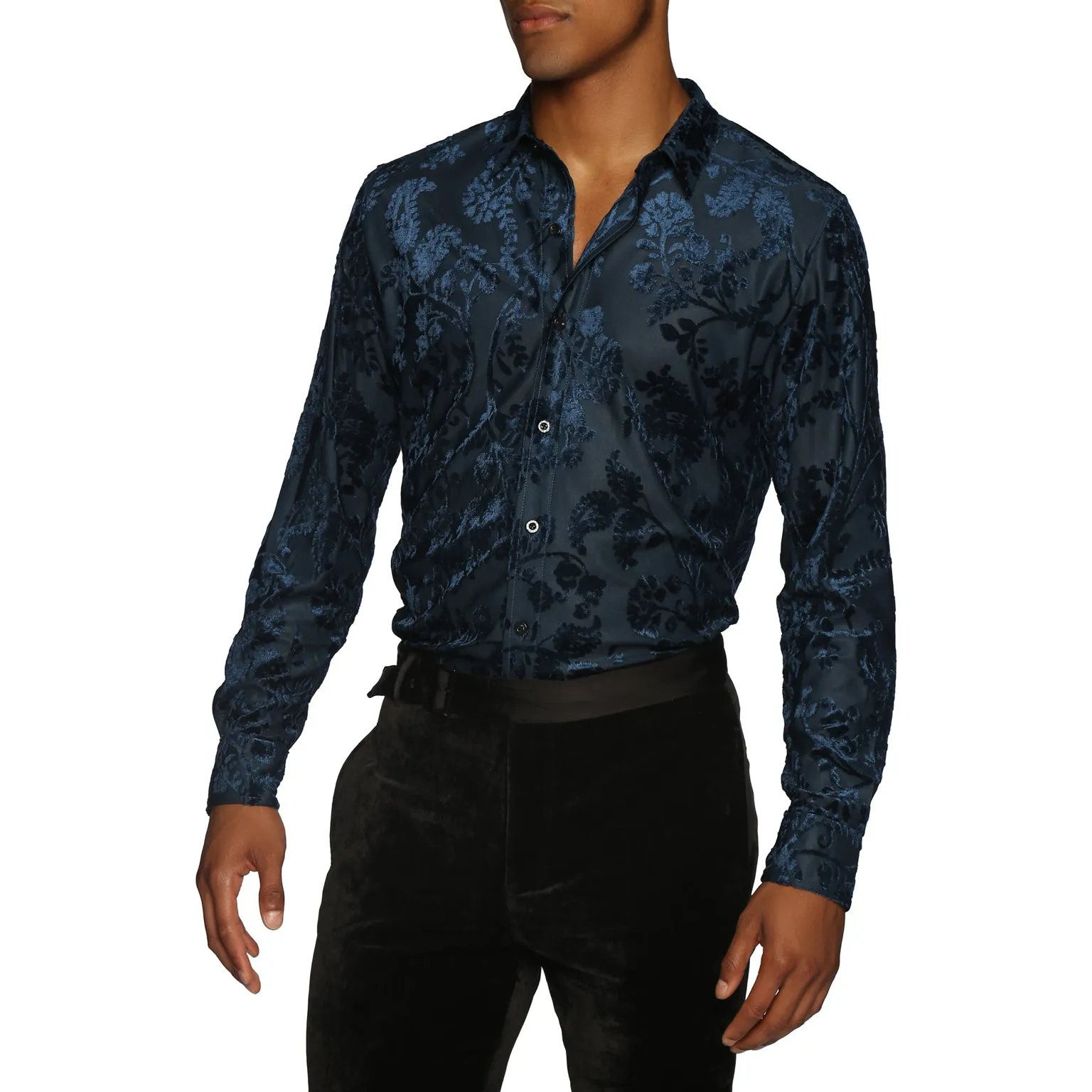 Sapphire Fontainebleau Cut Velvet Shirt