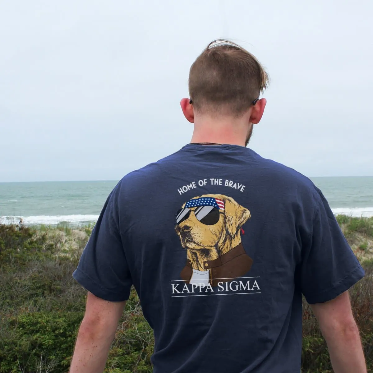 Sigma Chi Comfort Colors Short Sleeve Navy Patriot Retriever Tee