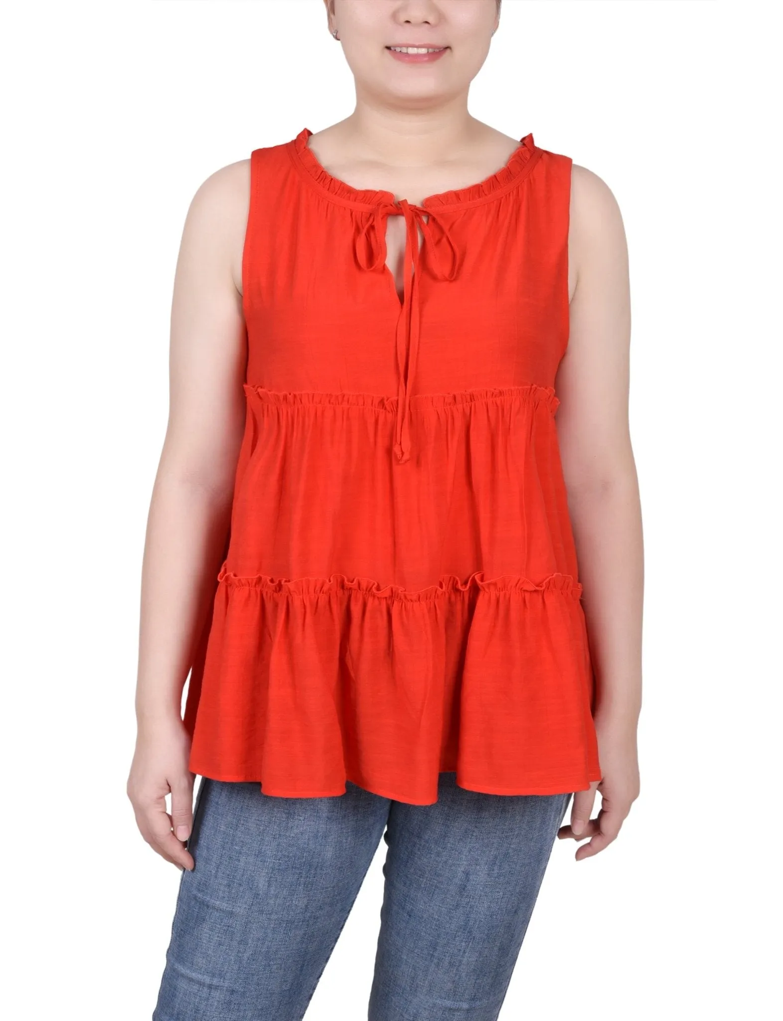 Sleeveless Tiered Blouse - Petite