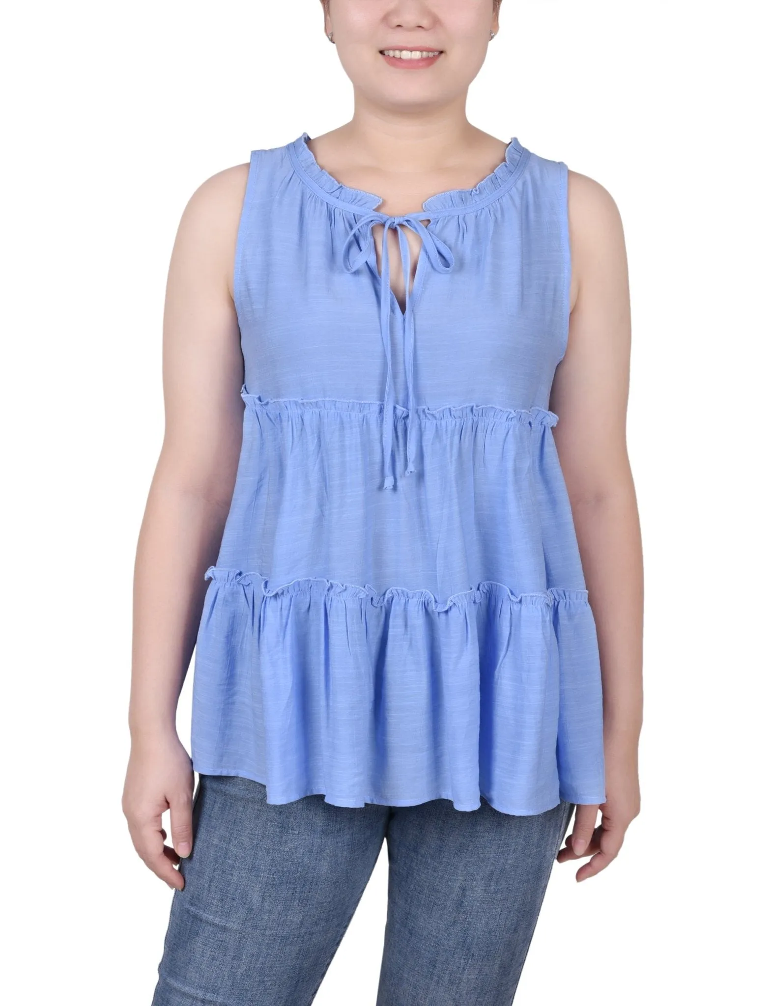 Sleeveless Tiered Blouse - Petite