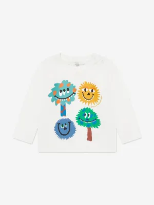 Stella McCartney Baby Boys Long Sleeve T-Shirt in Ivory