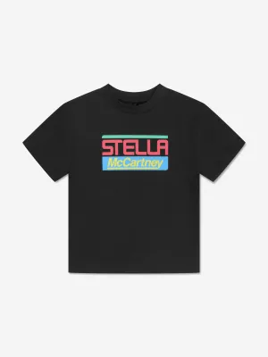 Stella McCartney Boys Logo Print T-Shirt in Black