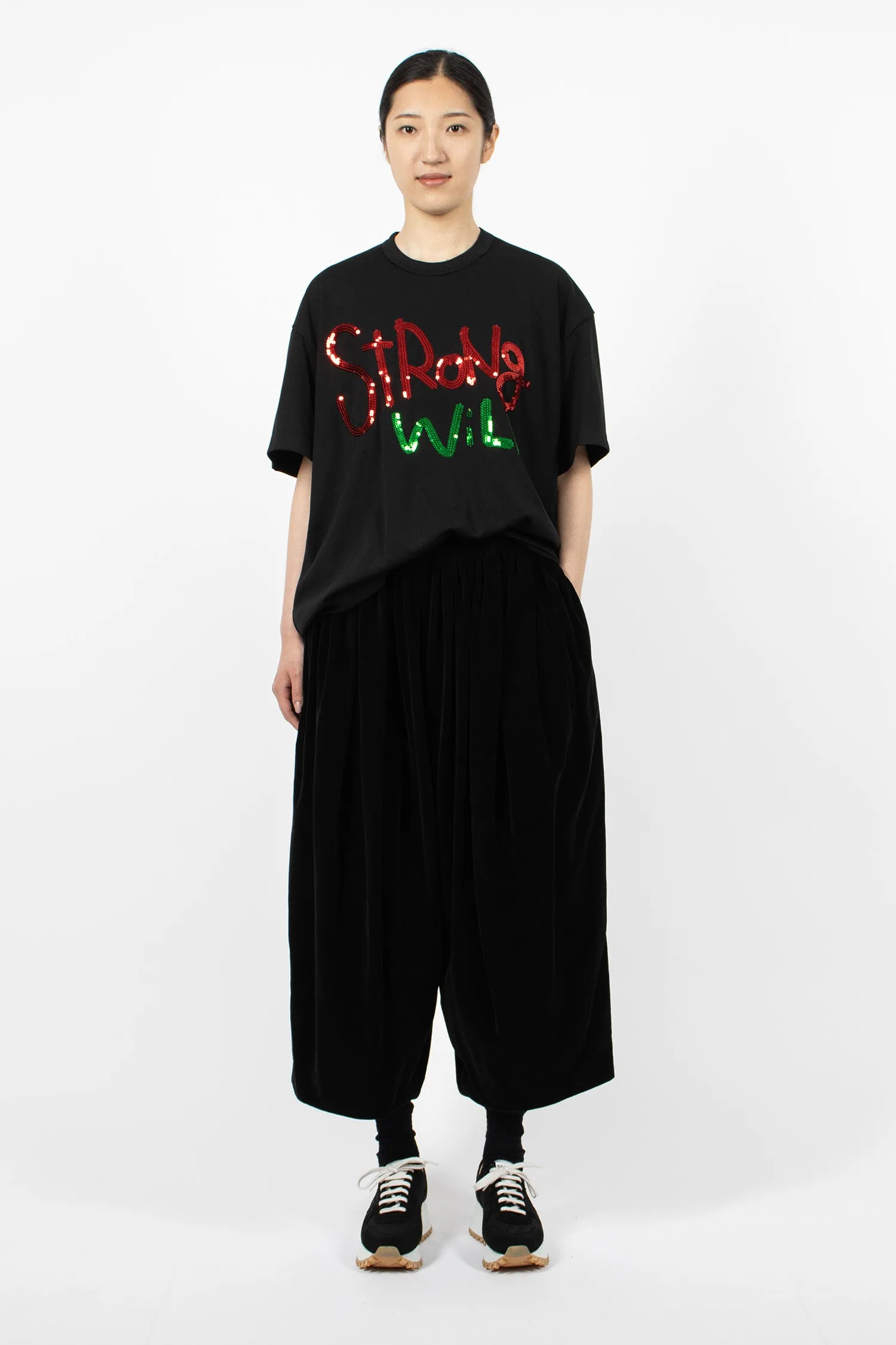 'STRONG WILL' SS T-Shirt Black/Red/Green