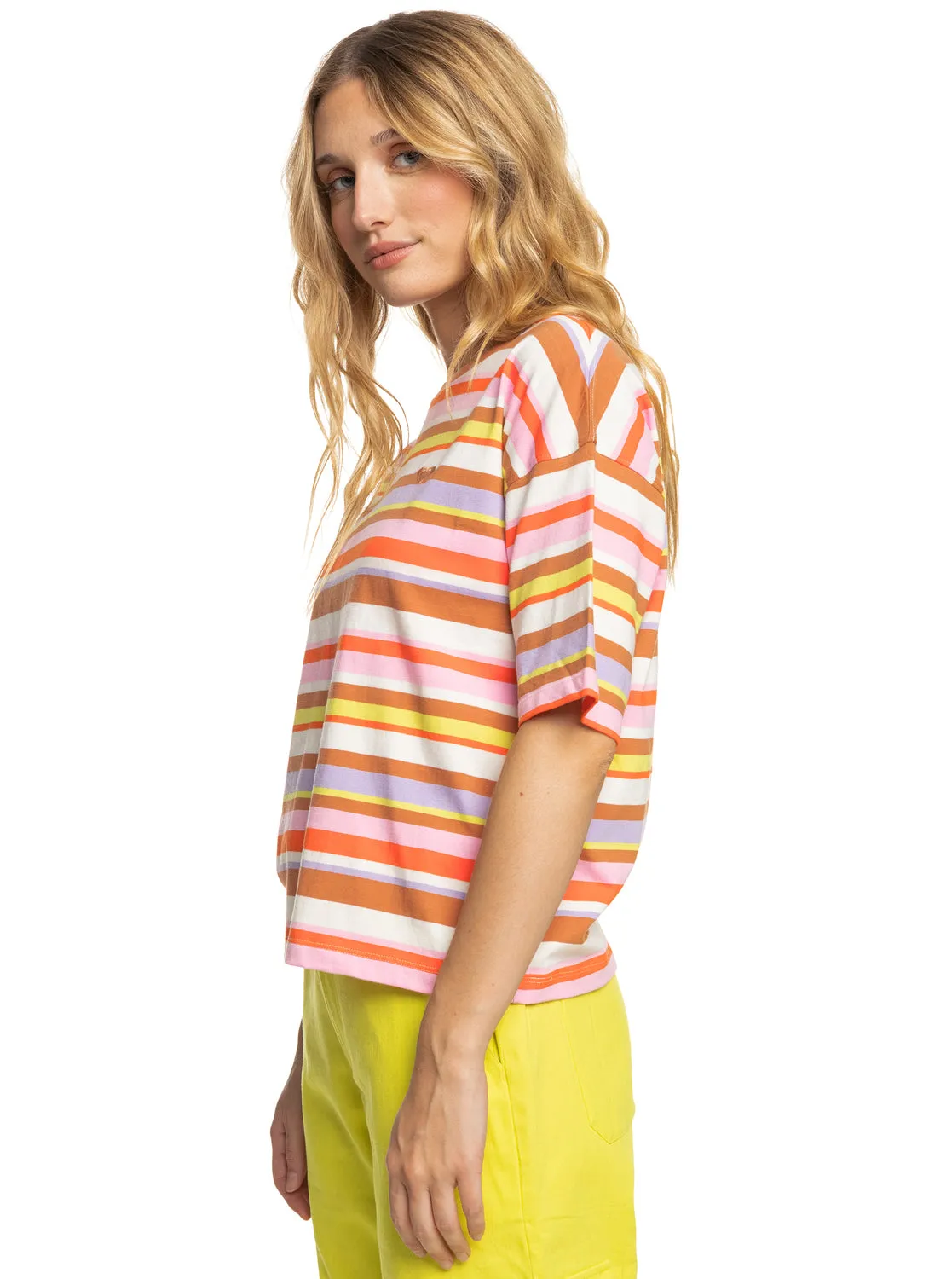 Surf.Kind.Kate. T-Shirt - Vermillon Sun Struck Stripe