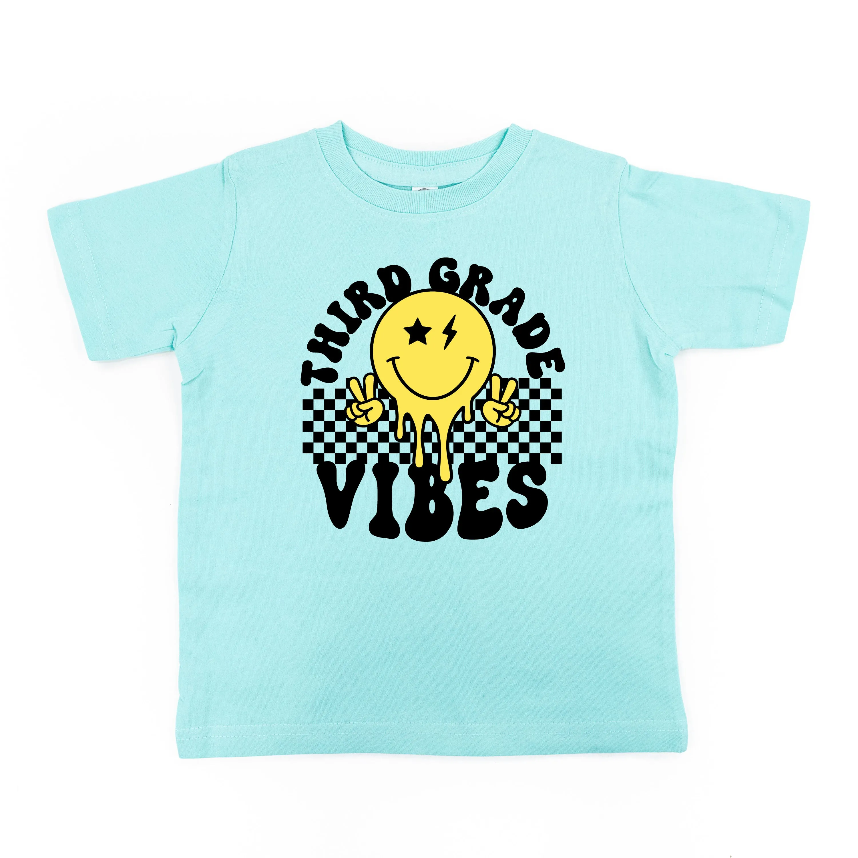 Third Grade Vibes - Peace Smiley - Short Sleeve Child Shirt