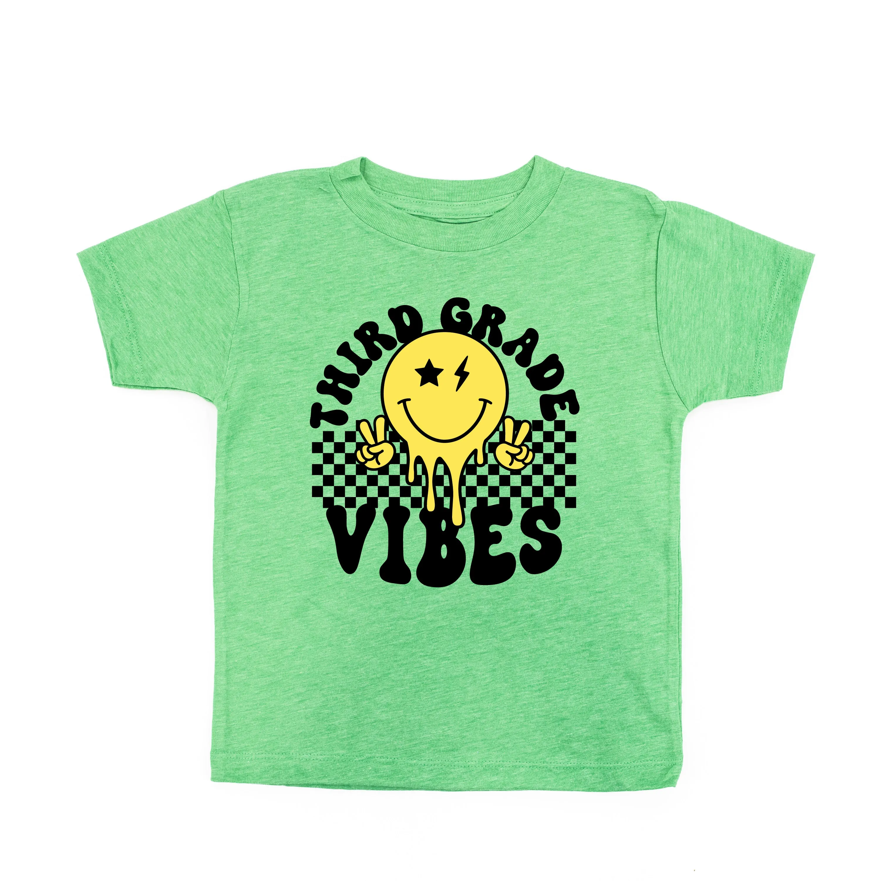 Third Grade Vibes - Peace Smiley - Short Sleeve Child Shirt