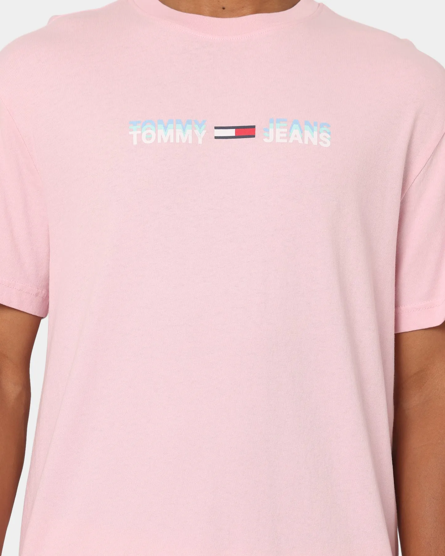 Tommy Jeans Linear Logo T-Shirt Romantic Pink