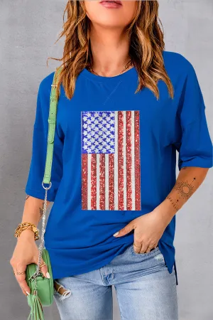 US Flag  Half Sleeve T-Shirt