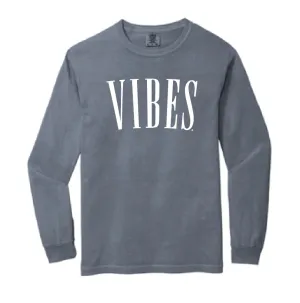 Vibes Long Sleeve Tee Blue Jean