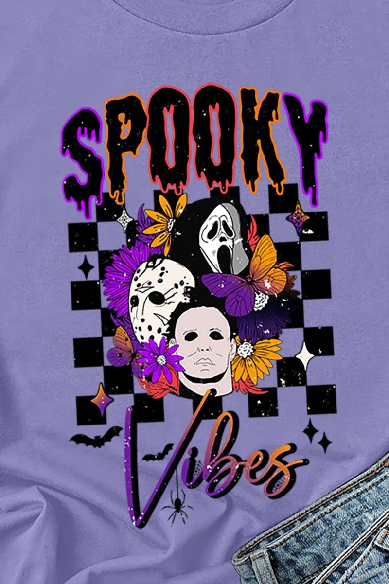 Vibrant Spooky Vibes Short Sleeve Relaxed Fit T-Shirt