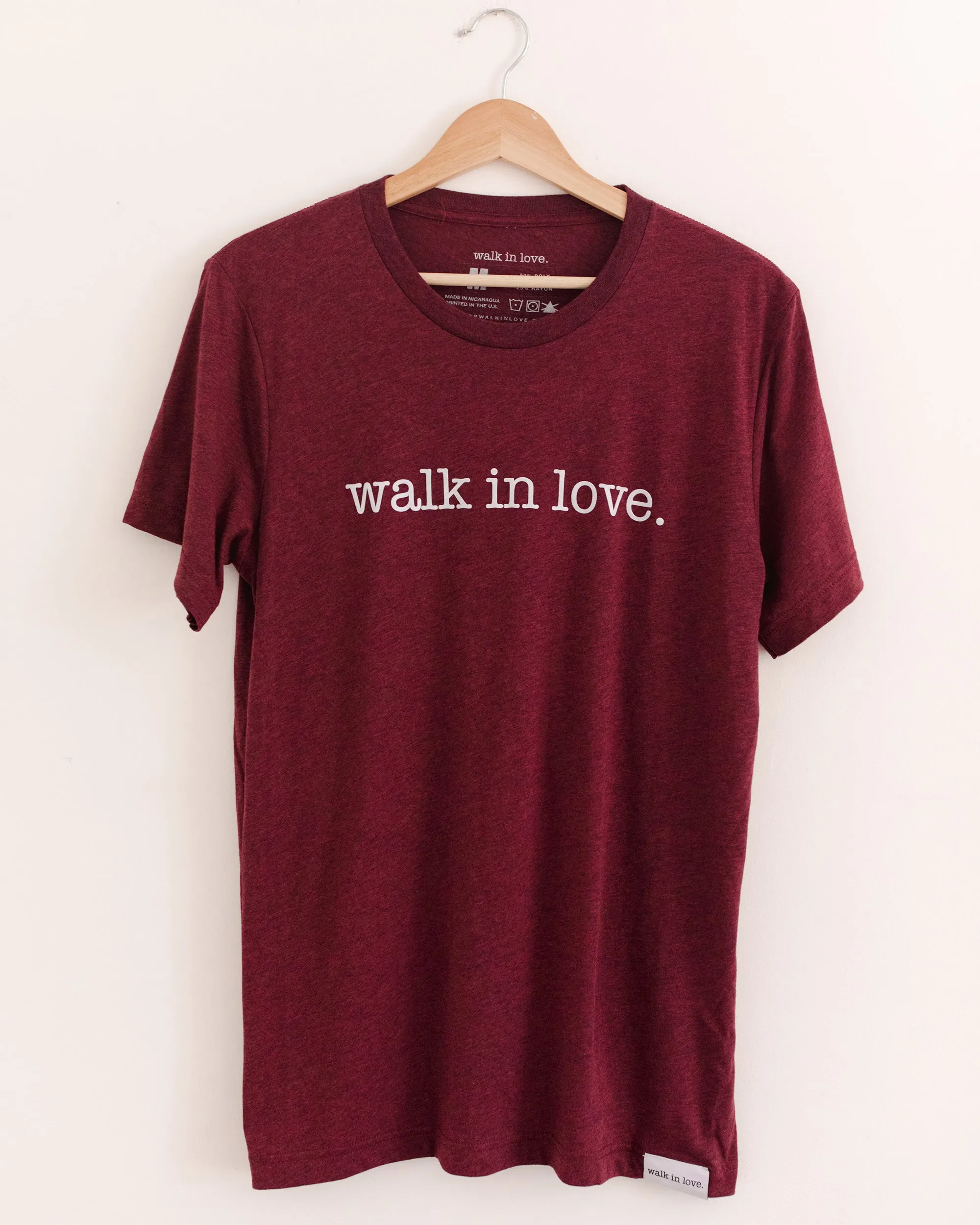 walk in love. Original Cardinal Tri-Blend Tee