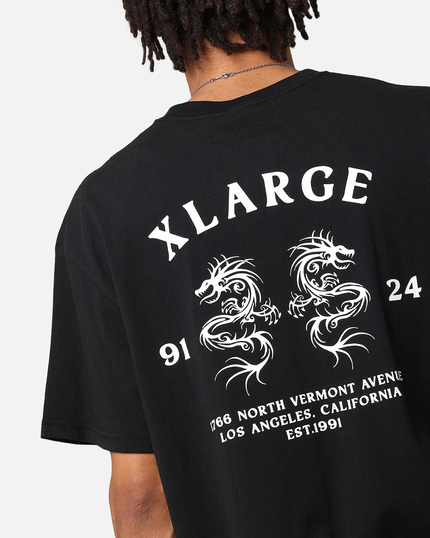 X-Large Dragon T-Shirt Solid Black